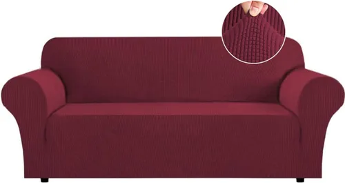 Miniatura 25 de Funda para futón Flamingo P de gran elasticidad sin brazos - Funda para sofá futón de tamaño completo y queen, de jacquard suave y grueso