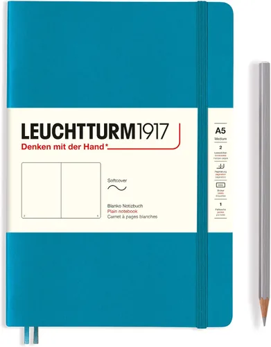 Miniatura 16 de LEUCHTTURM1917 - Cuaderno de tapa blanda mediano A5 - 123 páginas numeradas para escritura y diario (Verde bosque, liso)