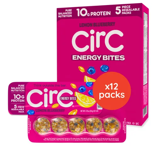 Miniatura 10 de CirC Protein Energy Bites - Paquete variado de bolas de proteína sin gluten, 0.35 onzas de proteína, snack de barra saludable para adultos y niños