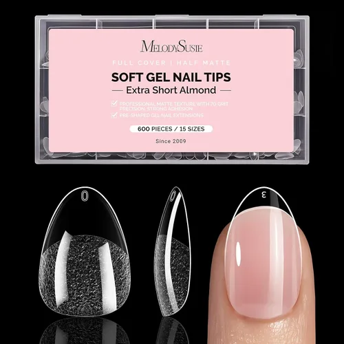 Miniatura 8 de MelodySusie Pegamento de uñas de gel 9 en 1 sin TPO para puntas de uñas postizas, 2 unidades de 0.5 fl oz de luz UV de larga duración requerida