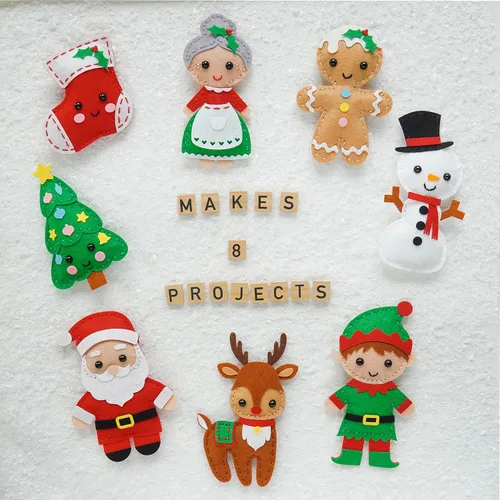 Miniatura 7 de Craftorama Kit de costura para niños, divertido y educativo juego de manualidades de Navidad para niños y niñas de 7 a 12 años, cose tu propio
