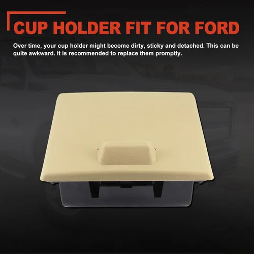 Miniatura 6 de USTAR Portavasos beige para Ford F250 F350 F450 F550 Super Duty 2008-2016 8C3Z-2513562-AE