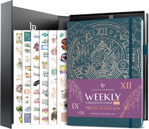 Miniatura 15 de Legend Planner PRO Premium – Gran agenda sin fecha semanal, mensual y de presupuesto con rastreador de hábitos – Organizador de vida para la gestión