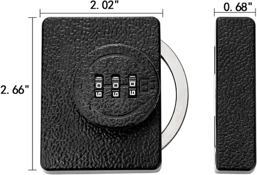 Miniatura 2 de INIRET Cerradura Negra para Gabinete, Contraseña de 3 Dígitos Sin Llave, Cerradura Anti-Forzadura Mecánica, Protege la Privacidad, para Cajones