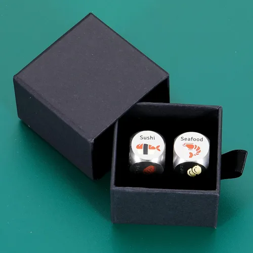 Miniatura 4 de 2 dados de comida para parejas, regalos de acero para el 11º aniversario, regalos del día del padre, regalos para hombres, papá, regalos