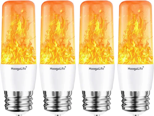 Miniatura 8 de HoogaLife Bombillas de llama, bombillas de luz parpadeante cálida efecto de fuego real, bombilla de llama LED E26 para Navidad, Halloween, fiesta