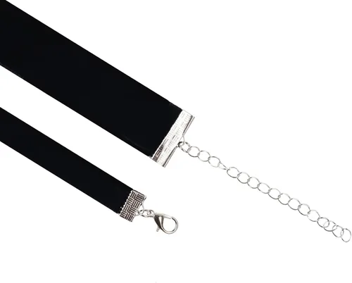Miniatura 9 de iuviwey Juego de 6 gargantillas góticas de terciopelo, collares clásicos góticos (negrorojo claret), Zinc, No es una piedra preciosa