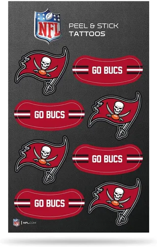 Miniatura 17 de Rico Industries NFL Footbal Peel & Stick Temporary Tattoos - Eye Black - Game Day Approved!
