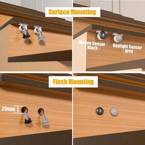 Miniatura 4 de KMG-3233 - Kit de iluminación LED inteligente para escaleras con movimiento activado, tira de luz LED cortable de 60 pulgadas para luces LED