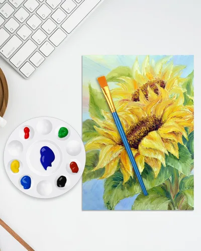 Miniatura 6 de Juego de 16 pinceles de pintura, juego de 176 piezas de suministros de pintura, incluye 160 pinceles de pintura acrílica coloridos, 16 paletas