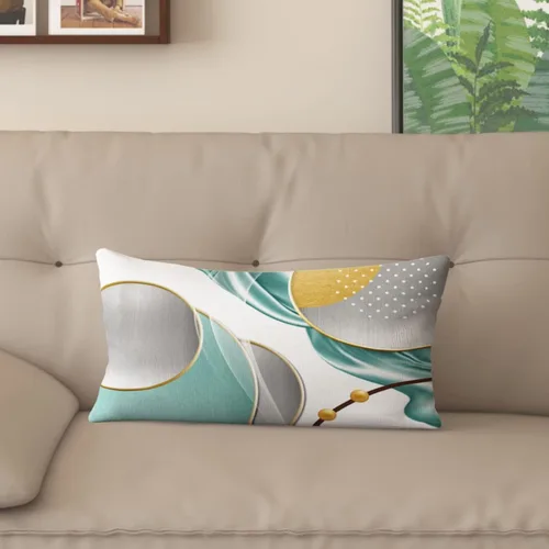 Miniatura 18 de Funda de almohada decorativa para sofá de sala de estar, patrón impreso de doble cara, funda de cojín naranja geométrica abstracta estilo nórdico