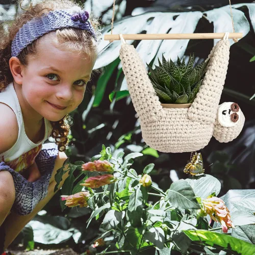 Miniatura 3 de Regalos de Perezoso Colgador de Plantas de Perezoso para Maceta de Suculentas Planta Colgante para Amantes de las Plantas Decoración del Hogar