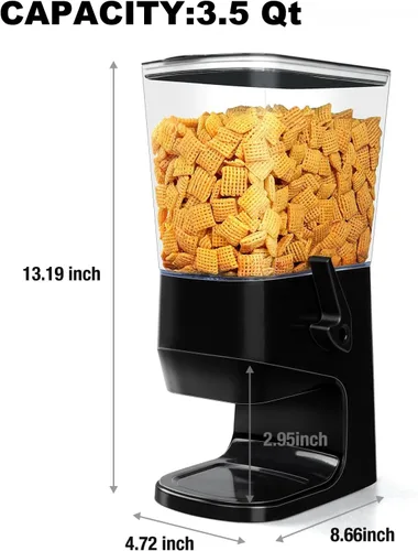 Miniatura 5 de Dispensador de cereales para encimera con cuencos y cucharas, contenedores de cereales para almacenamiento en despensa, organizador de aperitivos