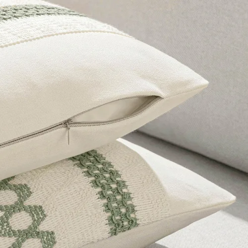 Miniatura 5 de MIULEE Fundas de almohada lumbares decorativas bohemias, cojín de algodón retro, tejido rustico de macramé para el hogar para cama, sofá, silla