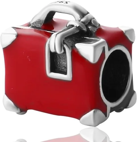 Miniatura 2 de Dije de plata de ley 925 para pasaporte de avión, maleta, globo aerostático, amor, viaje, viaje, pulsera Panodra