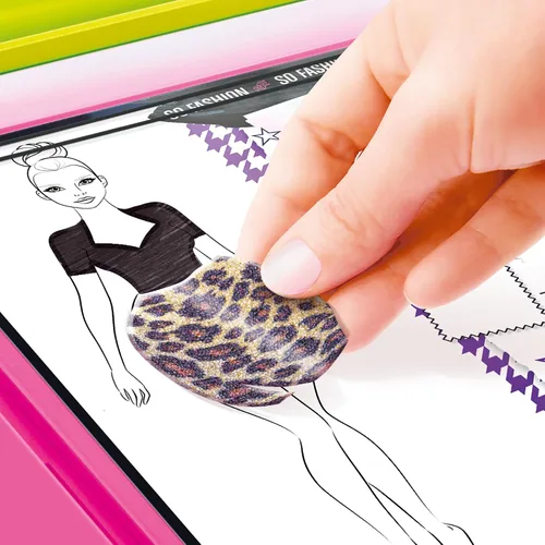 Miniatura 8 de Canal Toys Style 4 Ever Estudio de Diseño de Moda, Diseña tus Propias Modas, Hojas de Diseño con Plantillas, Pegatinas y Telas, Añade