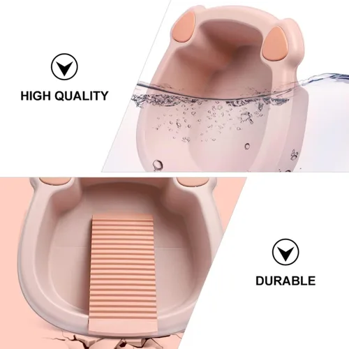 Miniatura 9 de Toddmomy Lavabo de tabla de lavado de 11.41 x 11.41 x 3.74 pulgadas, ligero para lavar a mano, ropa, pequeñas prendas delicadas, uso en el hogar