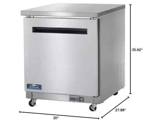 Miniatura 2 de Arctic Air AUC27R - Contador superior de trabajo refrigerado comercial, vertical, una sección de 28 pulgadas de ancho 5.4 pies cúbicos.