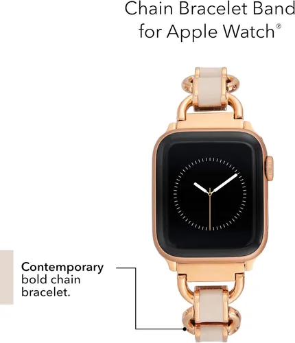 Miniatura 4 de Pulsera de cadena de moda Anne Klein para Apple Watch, segura, ajustable, correa de repuesto para Apple Watch, se adapta a la mayoría de las muñecas