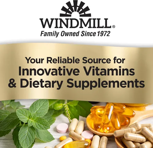 Miniatura 5 de Windmill Vitaminas naturales óxido de magnesio 400 mg, apoyo inmunológico, apoya la recuperación muscular, apoya la salud del corazón, 60
