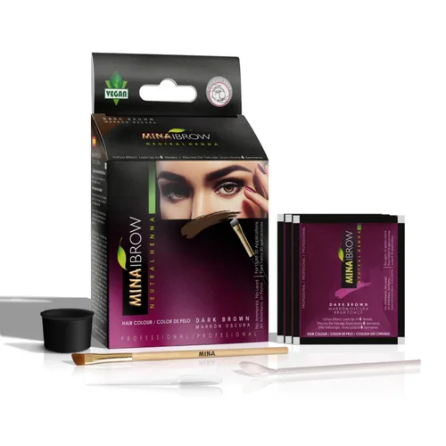 Miniatura 31 de MINA iBrow Kit de Color de Henna Profesional para Cabello con Paquete Combinado de Pincel Cubre Cabello Canoso - Dura hasta 6 semanas Sin