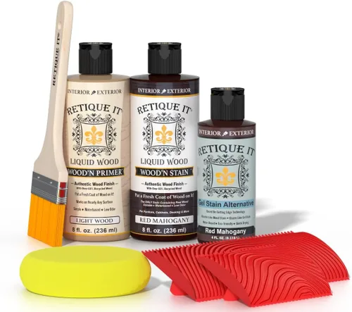 Miniatura 33 de Retique It Kit multiusos con acabado de madera - GO Beyond de madera falsa con imprimación a base de madera líquida pintable y tinte de gel - 60