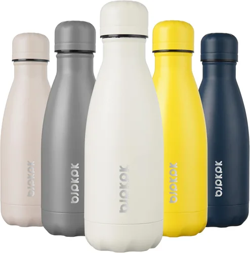Miniatura 16 de BJPKPK Botellas de agua de acero inoxidable con aislamiento de 17 onzas, mantiene el frío y el calor, brillante oro rosa Oro rosa brillante