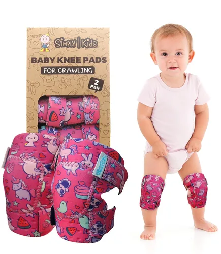 Rodilleras para gatear unisex, para niños pequeños y bebés que gatean (2 pares)