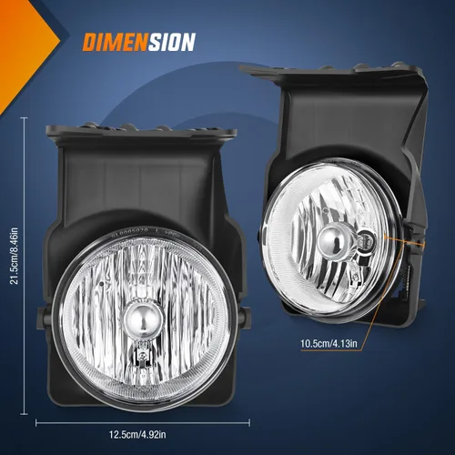 Miniatura 6 de Nilight Conjunto de luces antiniebla compatible con GMC Sierra 1500 1500HD 2500 2500HD 3500 de 2003 2004 2005 2006 Reemplazo para lado del conductor