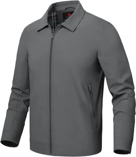 Miniatura 18 de Rdruko Chaquetas ligeras para hombre Cortavientos de primavera y otoño Chaquetas ligeras Casuales y elegantes con bolsillos