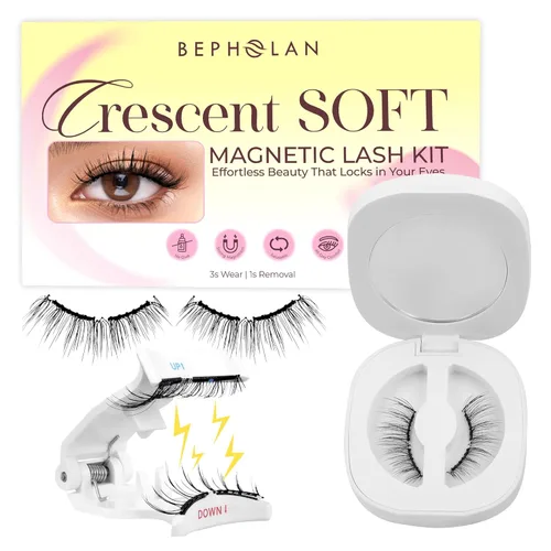 Miniatura 11 de Pestañas de Aspecto Natural Pestañas Postizas - BEPHOLAN Pestañas Postizas 3D Súper Esponjosas Pestañas Postizas Banda Transparente Pestañas Wispy
