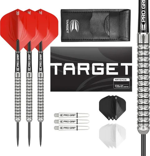 Miniatura 7 de Target Darts Artemis Tungsten Steel Tip Dart Set, 21G/22G/23G/24G/25G/26G Artemis Original Artemis K-Flex Integrated Flight & Shaft