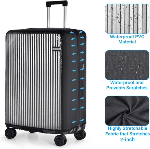 Miniatura 2 de oscaurt Luggage Cover Travel Suitcase Protector, No Disassembly Clear PVC Luggage Covers for Suitcase Transparent Protector