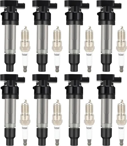 Miniatura 3 de Bobinas de bobina de encendido y bujías de iridio UF564 para Cadillac para Buick Deville SRX STS XLR Lucerne 4.6L