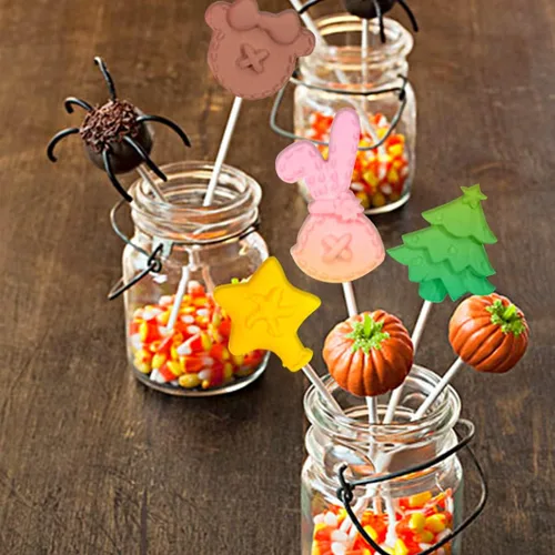 Miniatura 6 de Rolin Roly Molde de silicona para tartas de flores, molde de fondant de conejo, moldes de chocolate rosa, molde de arcilla polimérica, moldes