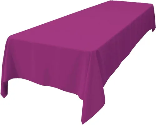 Miniatura 33 de LA Linen Mantel rectangular lavable de popelín de poliéster, resistente a las manchas y a las arrugas, cubierta de mesa 60x84, mantel de tela