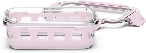 Miniatura 2 de Ello Duraglass - Recipiente de vidrio para preparación de comidas, 1.75 tazas, con funda de silicona y tapa de plástico hermética sin BPA, apto