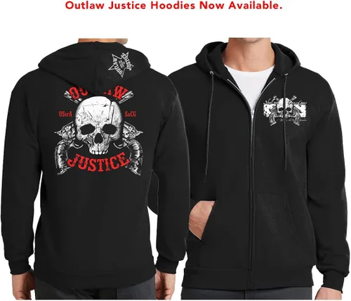 Miniatura 7 de Outlaw Justice with Skull and Pistols - Camiseta para hombre