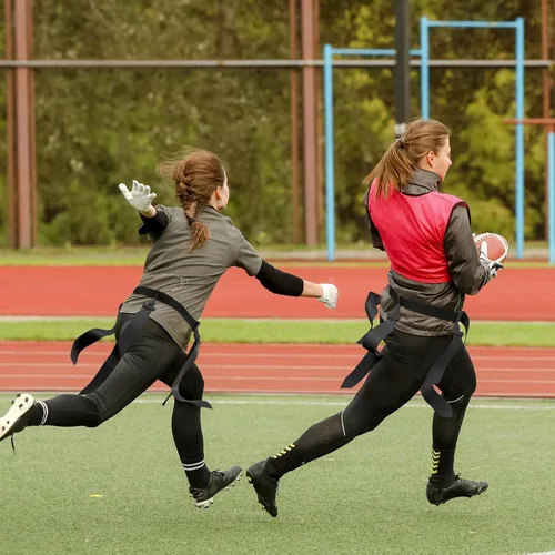 Miniatura 6 de Hungdao Cinturones y banderas de fútbol para 10/12 jugadores, cinturones de fútbol ajustables para niños, adolescentes, adultos, entrenamiento