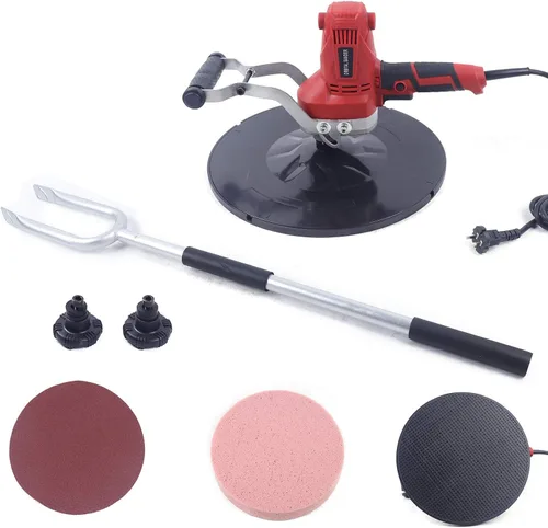 Miniatura 2 de Paleta de mortero de cemento eléctrico epoxi de hormigón, pulidora de alisado de pared de yeso de mano, vibrador de hormigón de 850 W, mortero