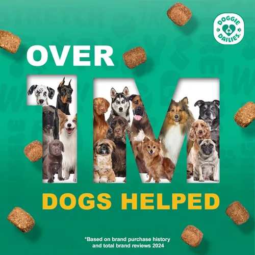 Miniatura 6 de Doggie Dailies, suplemento para cadera y articulaciones para perros, glucosamina y condroitina, masticables premium para cadera y articulaciones