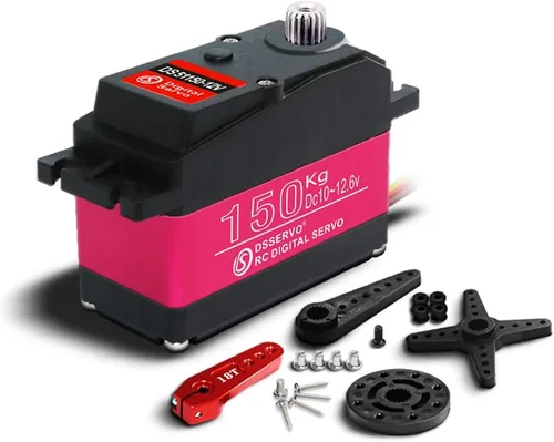 Miniatura 11 de 132.3 lbs Digital Servo 8.4V Engranaje De Acero Inoxidable De Alto Voltaje Gran Torque De Alta Velocidad Impermeable 1/5 Baja Servos - 180 Grados