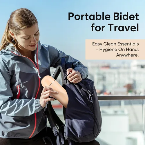 Miniatura 5 de Easy@Home Bidé de viaje portátil: botella Peri para cuidado posparto, kit de rociador de mano con botella de capacidad de 12.8 fl oz (12.8 onzas)
