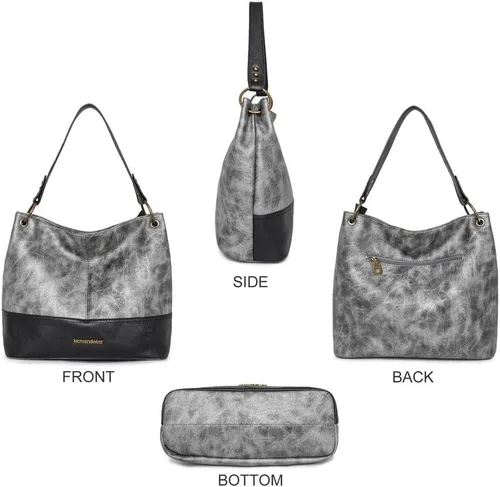 Miniatura 3 de Montana West Monederos para mujer, bolsos de hombro Hobo con cremallera Purses, with Zipper, Purses, with Zipper