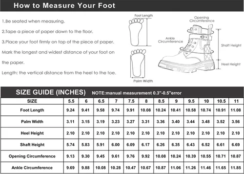 Miniatura 9 de GLOBALWIN Botas de combate para mujer, botines con cordones, cómodas botas de suela de lengüeta para mujer, tacón bajo grueso