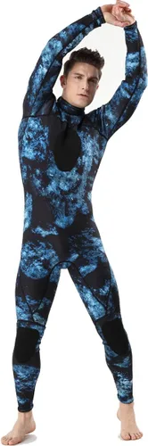 Miniatura 4 de MYLEDI Traje de buceo unisex de neopreno de 0.118 in para hombre, traje de buceo de una pieza para hombre de camuflaje de cuerpo completo