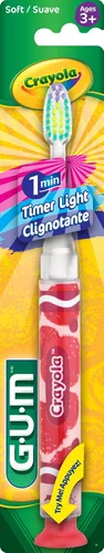 Miniatura 3 de GUM - 202RK Crayola Timer - Cepillo de dientes ligero (cepillo de dientes individual), cerdas suaves, el embalaje puede variar (paquete de 2)