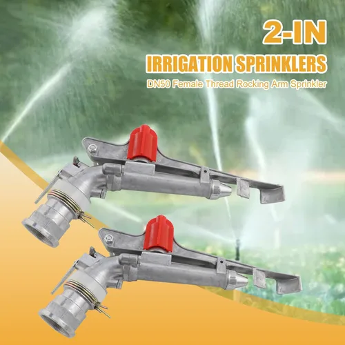Miniatura 6 de Aspersor de 2" para granja de riego agrícola, aspersor de césped, pistola de riego de gran área, pulverización de 360° rotativa para granja, césped