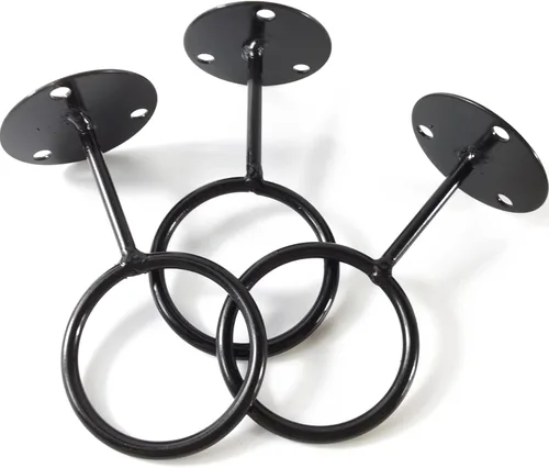 Miniatura 3 de NSBELL Soporte para recuerdos de exhibición de béisbol, 3 piezas, soporte de pared resistente para coleccionables, acero