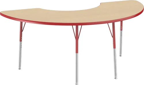 Miniatura 73 de FDP Clover Mesa de Actividades Escolar y de Oficina (48 x 48 pulgadas), patas estándar con deslizadores giratorios para entornos de asientos